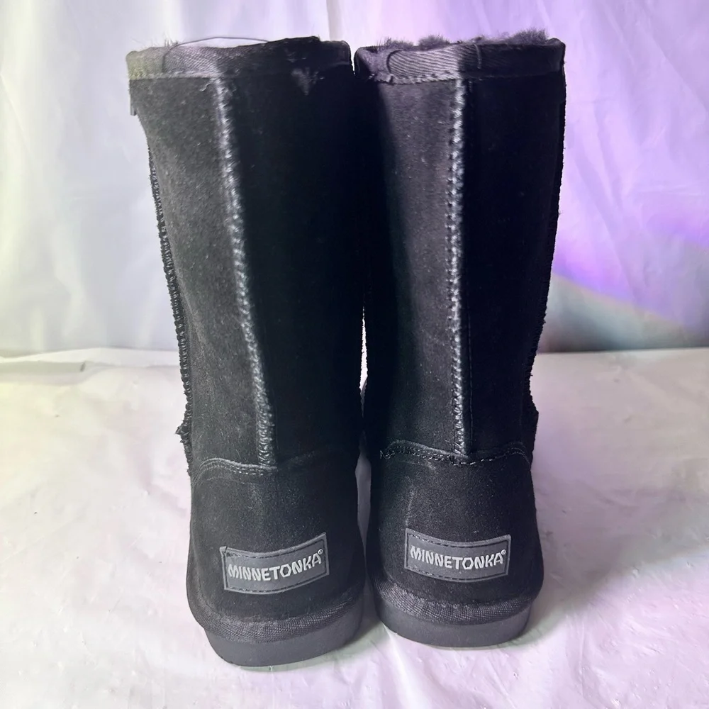 Minnetonka Black Suede Winter Boots